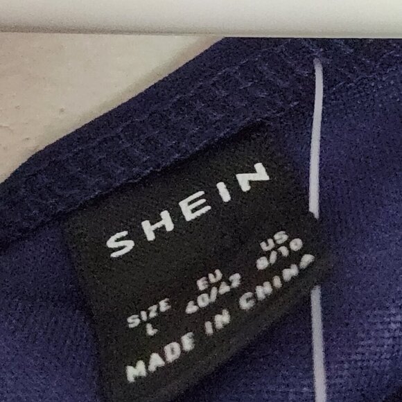 SHEIN WOMENS SIZE LARGE NAVY BLUE POLYESTER MAXI DRESS - Picture 3 of 6